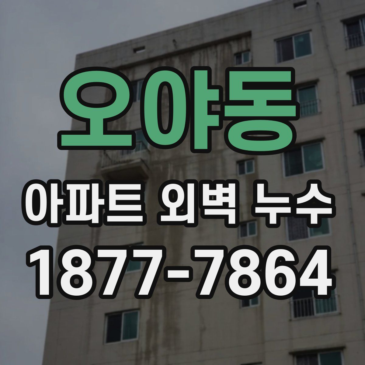 오야동 아파트 외벽 누수