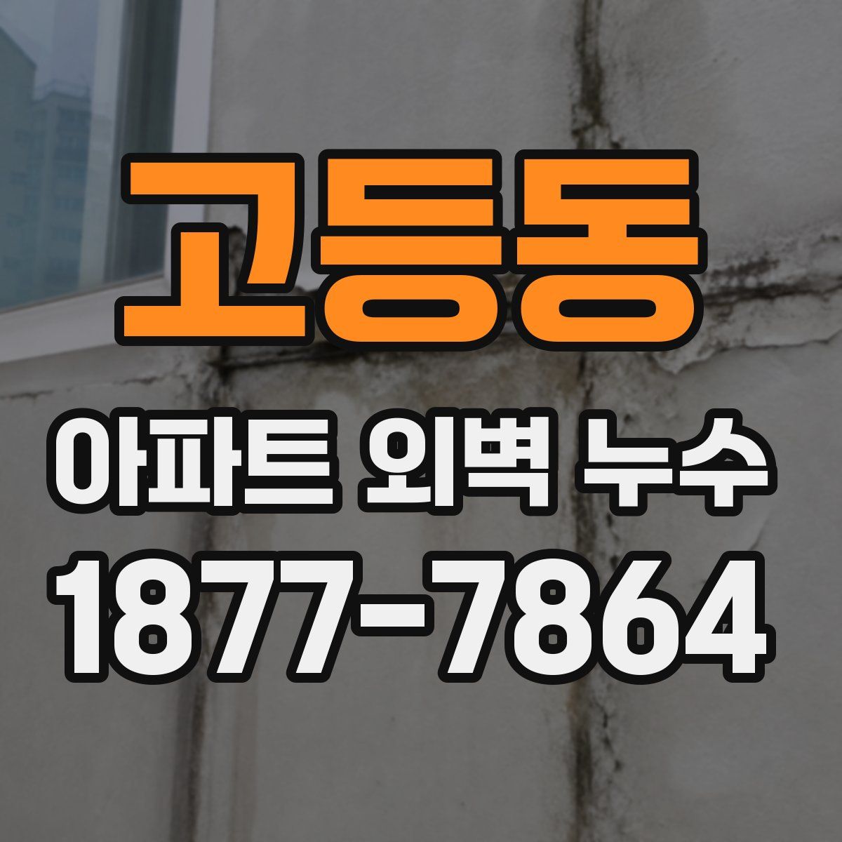 고등동 아파트 외벽 누수