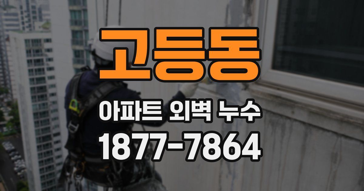 고등동 아파트 외벽 누수