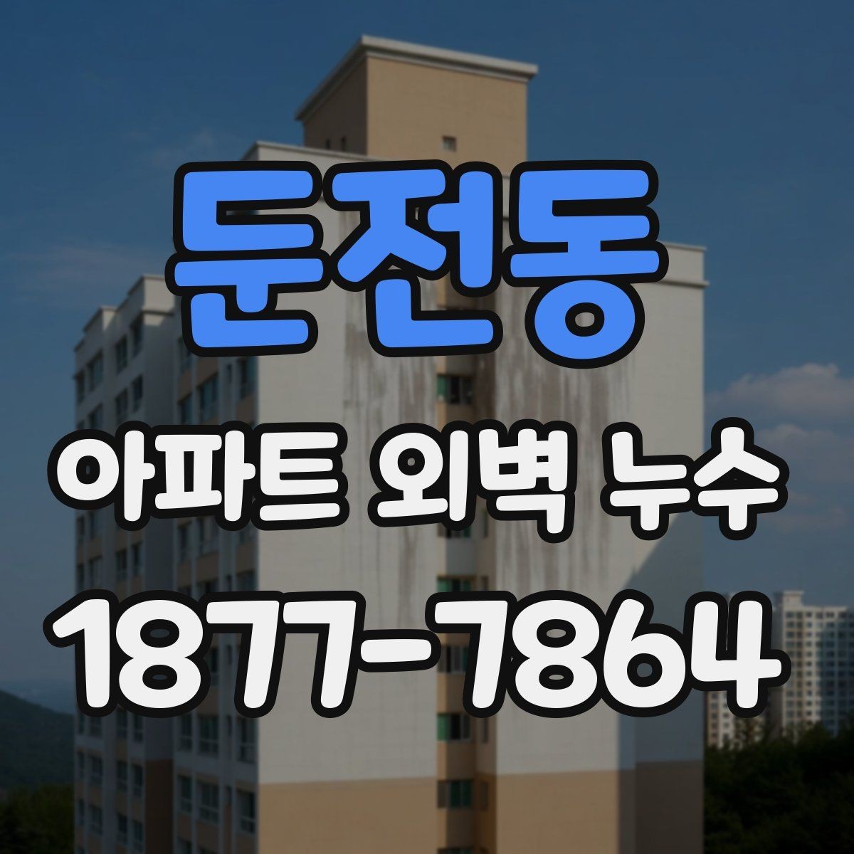 둔전동 아파트 외벽 누수 발생 구간별 보수 접근법