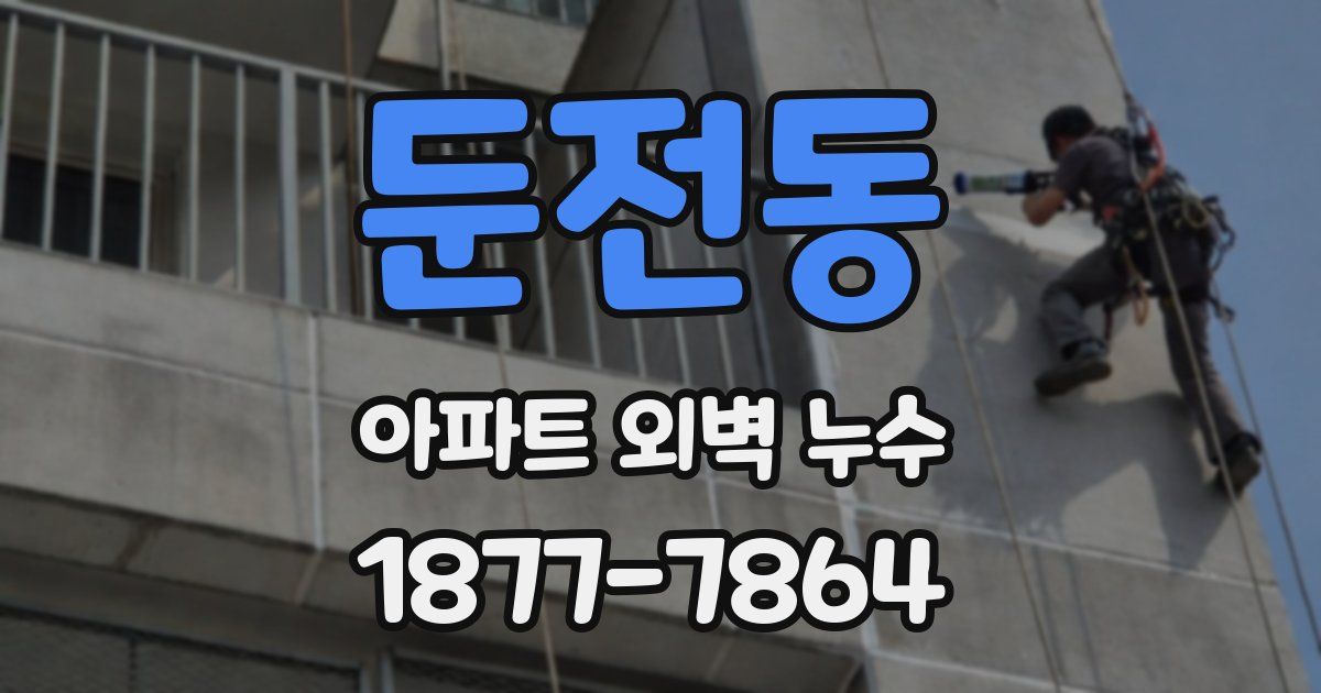 둔전동 아파트 외벽 누수