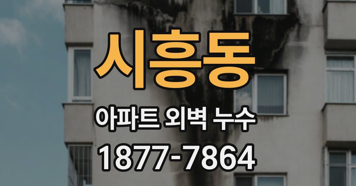 시흥동 아파트 외벽 누수