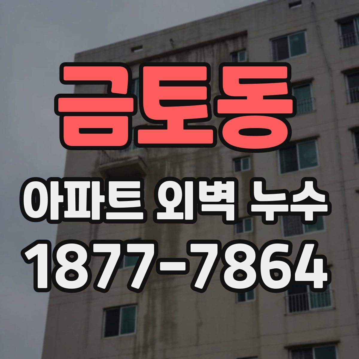 금토동 아파트 외벽 누수