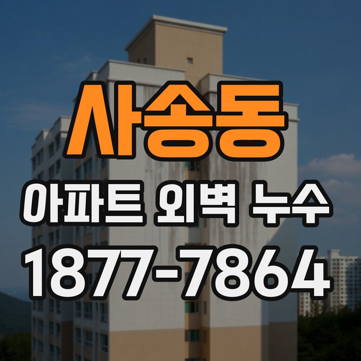 사송동 아파트 외벽 누수