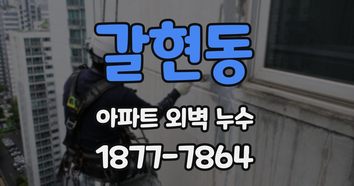 갈현동 아파트 외벽 누수