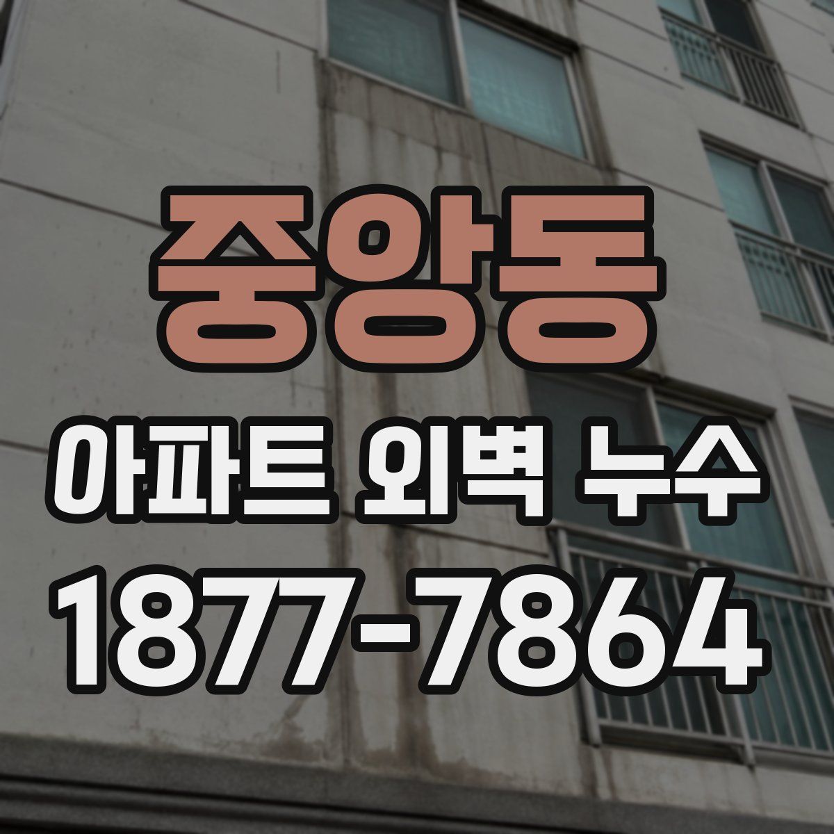 중앙동 아파트 외벽 누수