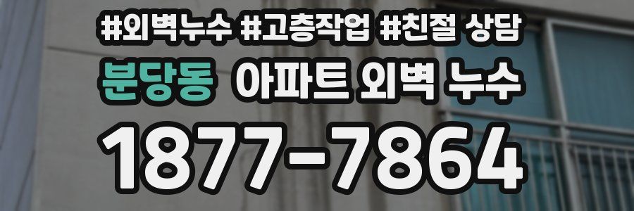분당동 아파트 외벽 누수