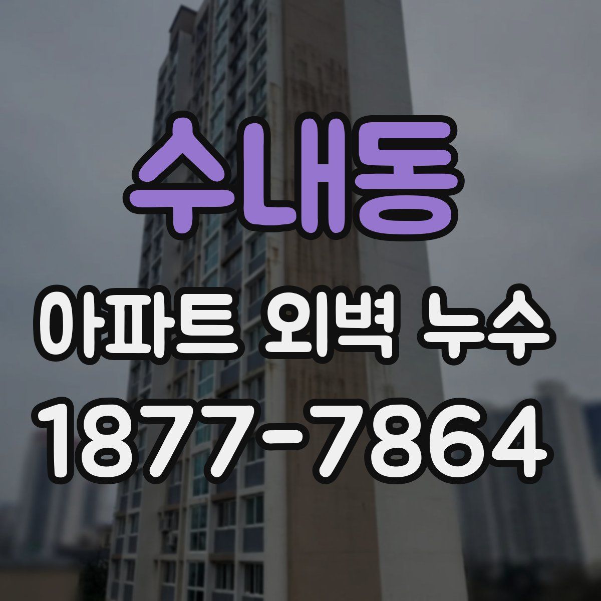 수내동 아파트 외벽 누수