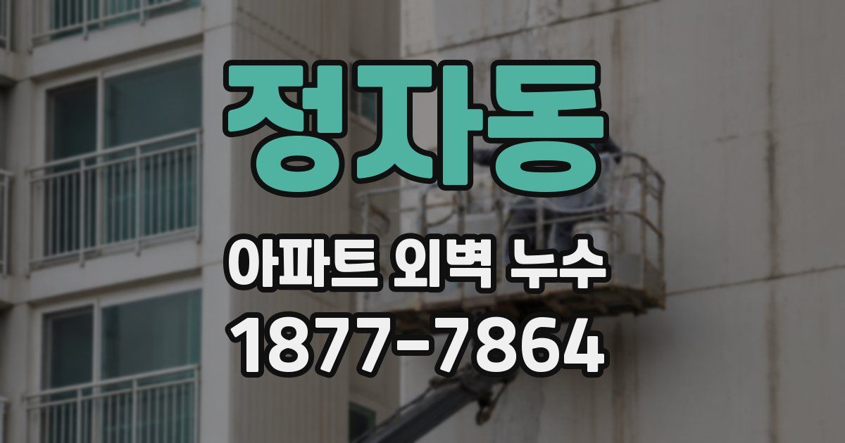 정자동 아파트 외벽 누수