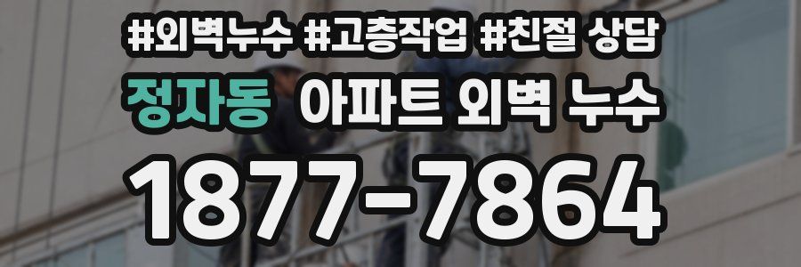 정자동 아파트 외벽 누수