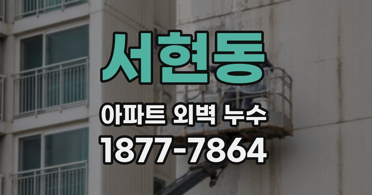 서현동 아파트 외벽 누수