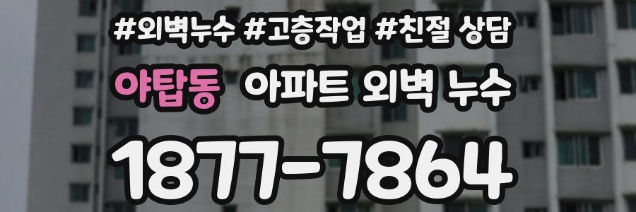 야탑동 아파트 외벽 누수