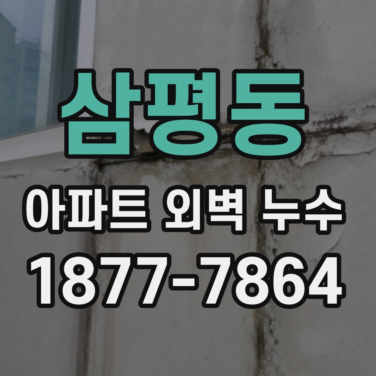 삼평동 아파트 외벽 누수