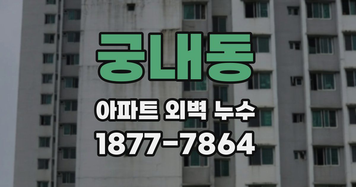 궁내동 아파트 외벽 누수