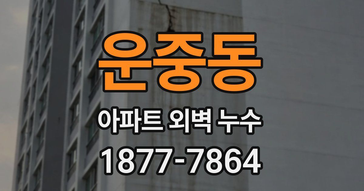 운중동 아파트 외벽 누수