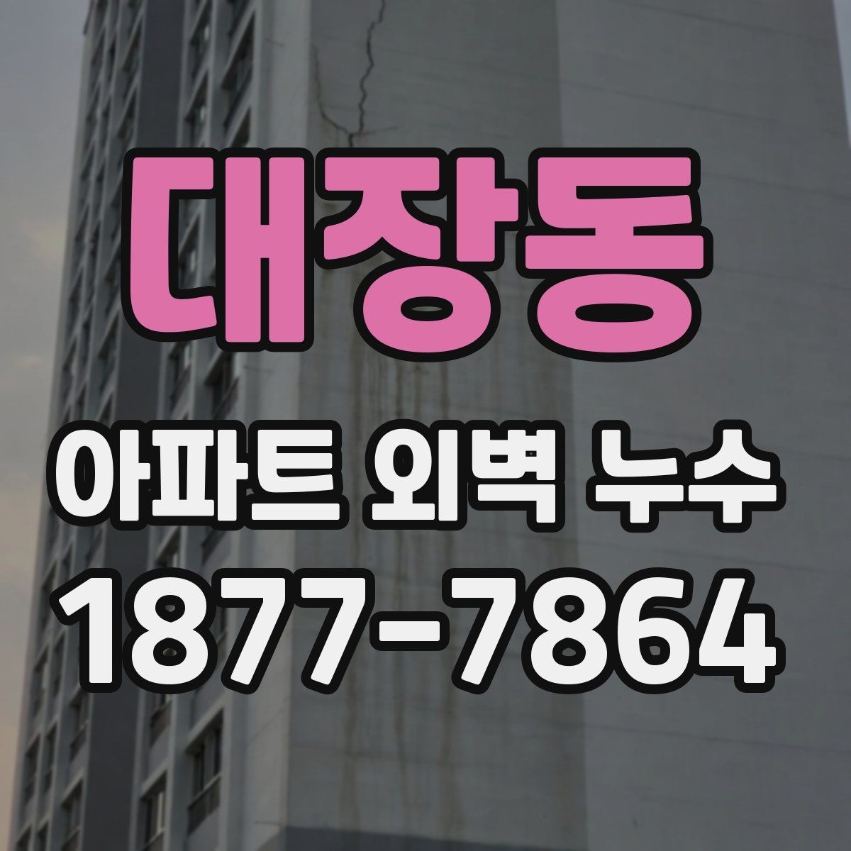 대장동 아파트 외벽 누수 보수 견적서에서 확인할 내용