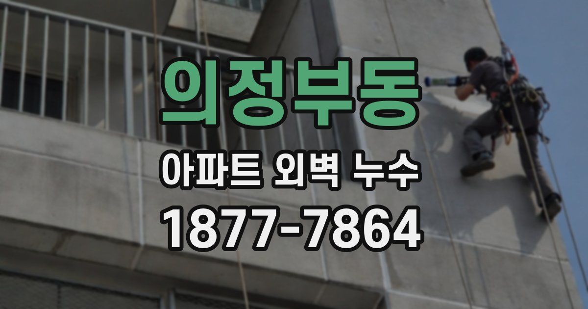 의정부동 아파트 외벽 누수