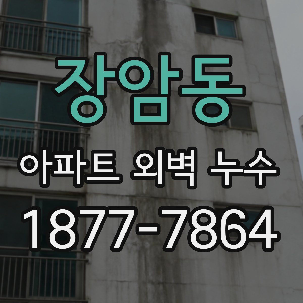 장암동 아파트 외벽 누수