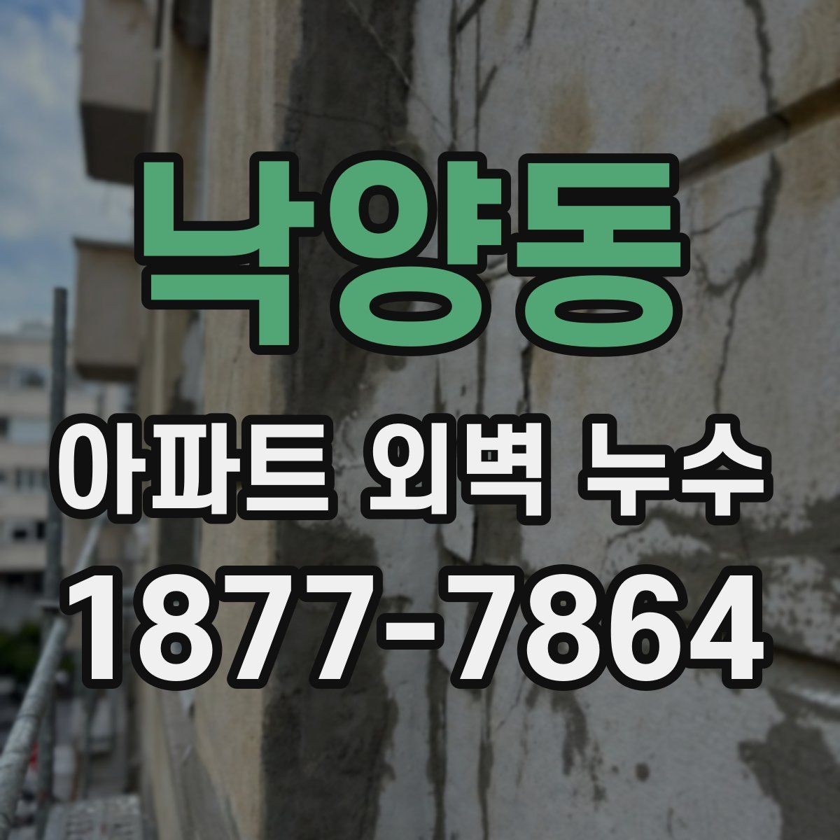 낙양동 아파트 외벽 누수 원인 진단이 먼저인 이유
