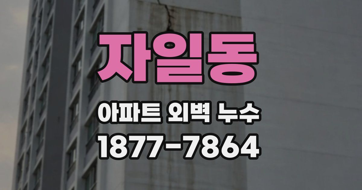 자일동 아파트 외벽 누수