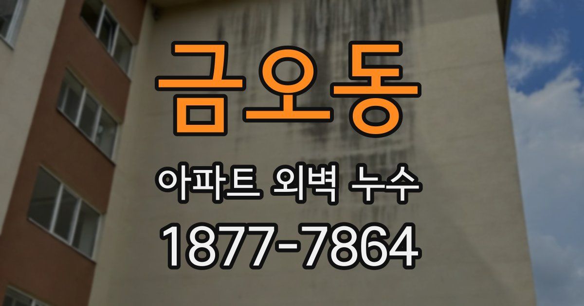 금오동 아파트 외벽 누수