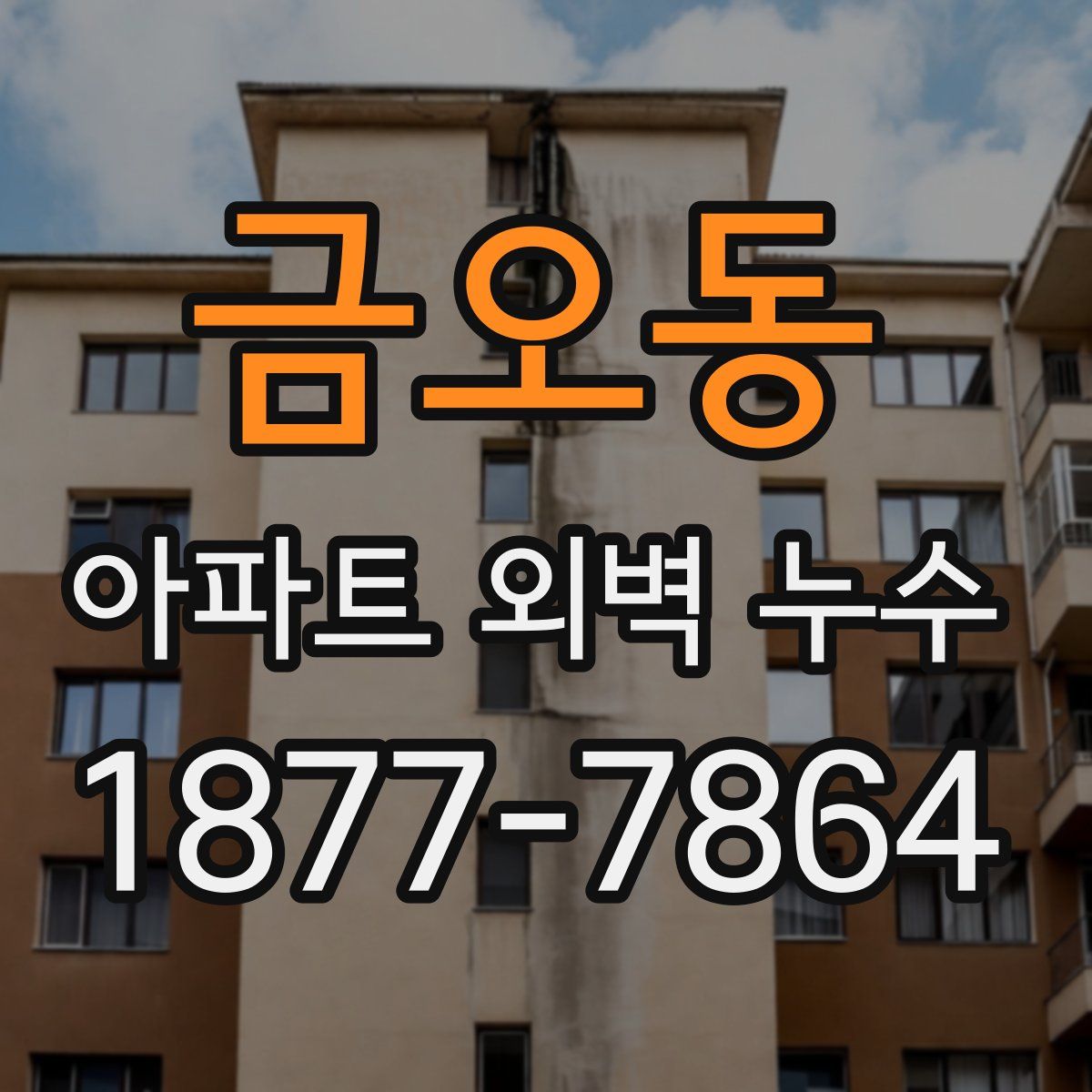 금오동 아파트 외벽 누수
