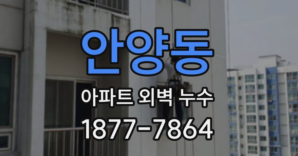 안양동 아파트 외벽 누수
