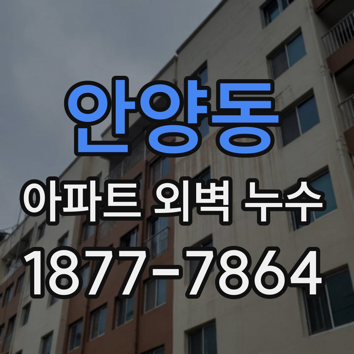 안양동 아파트 외벽 누수