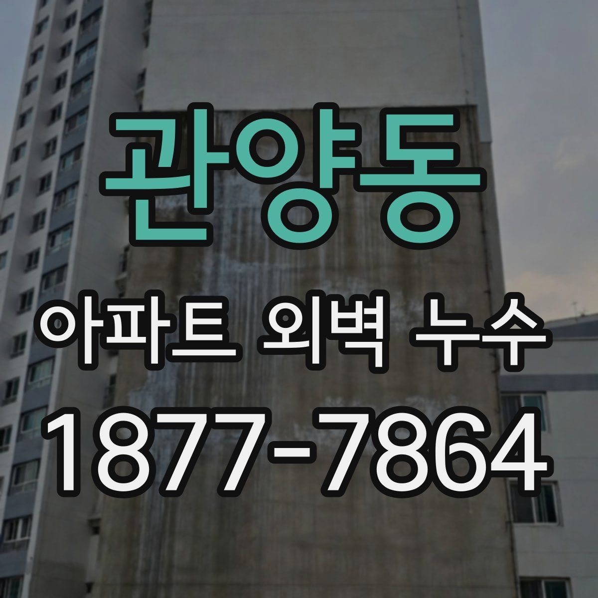 관양동 아파트 외벽 누수
