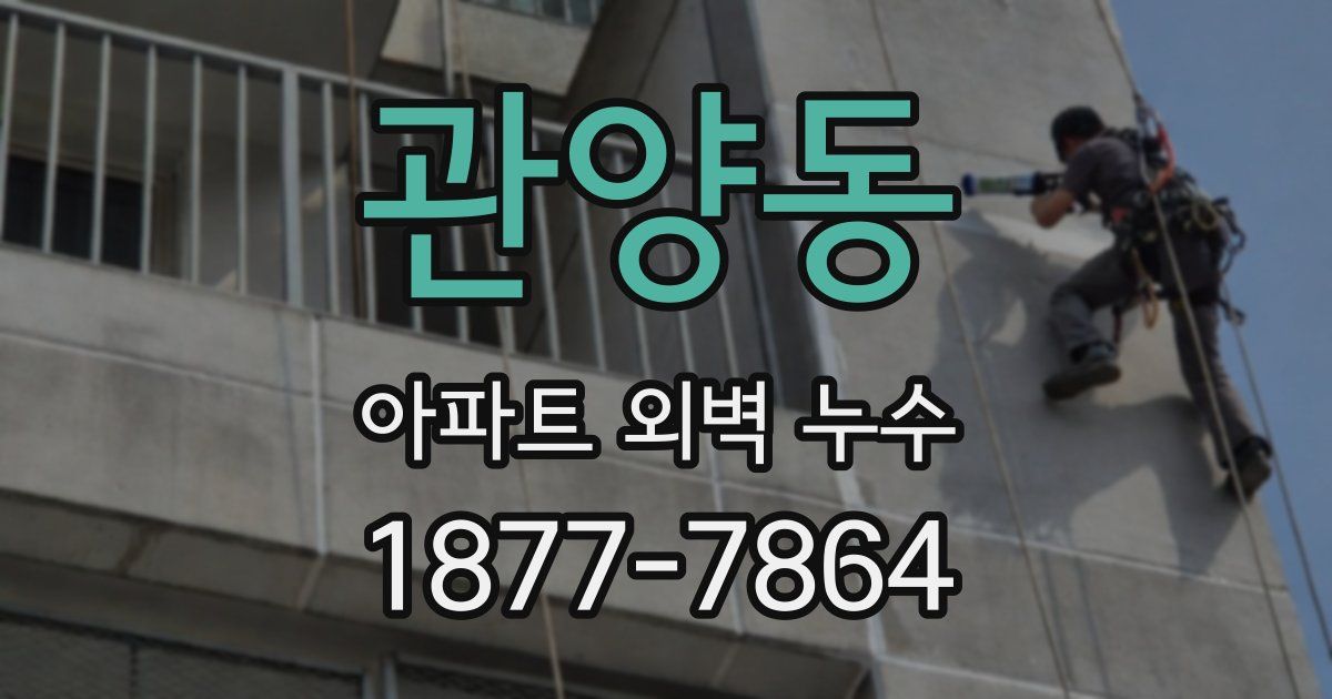관양동 아파트 외벽 누수