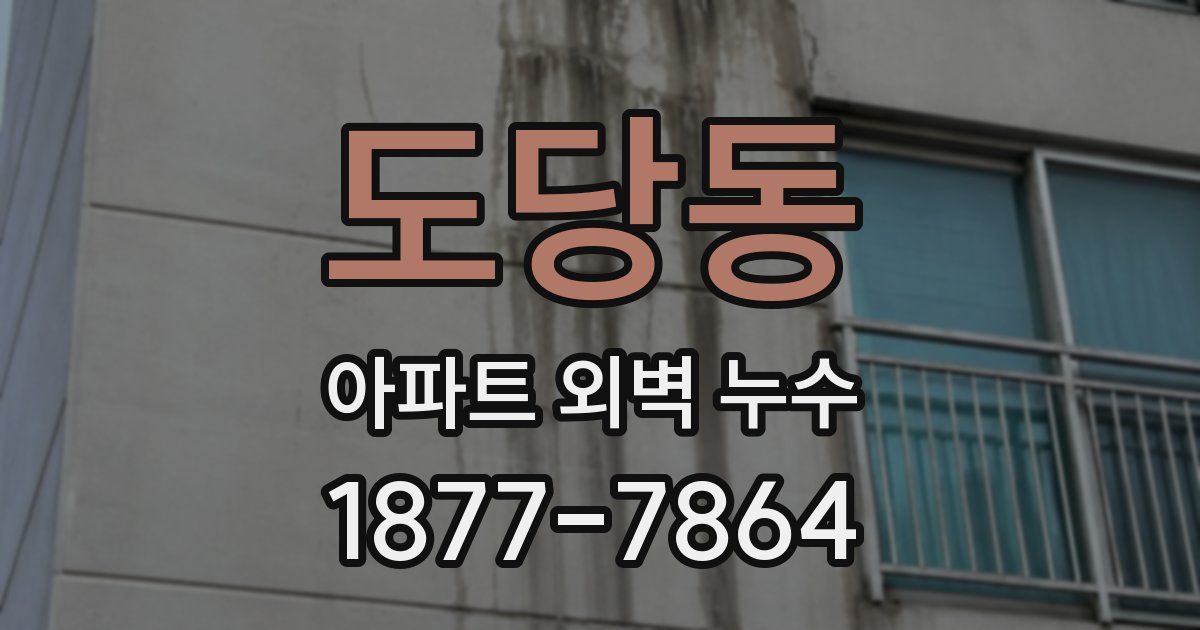 도당동 아파트 외벽 누수
