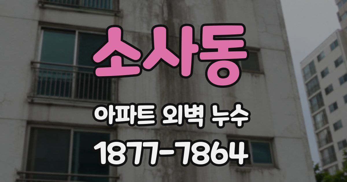 소사동 아파트 외벽 누수