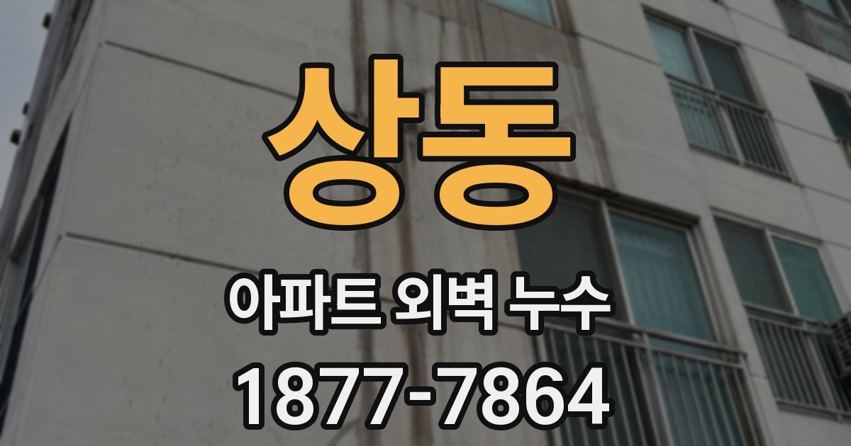 상동 아파트 외벽 누수