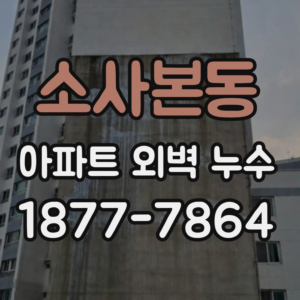 소사본동 아파트 외벽 누수