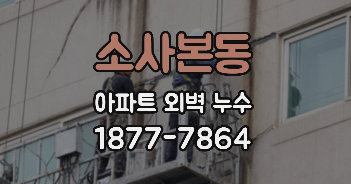 소사본동 아파트 외벽 누수