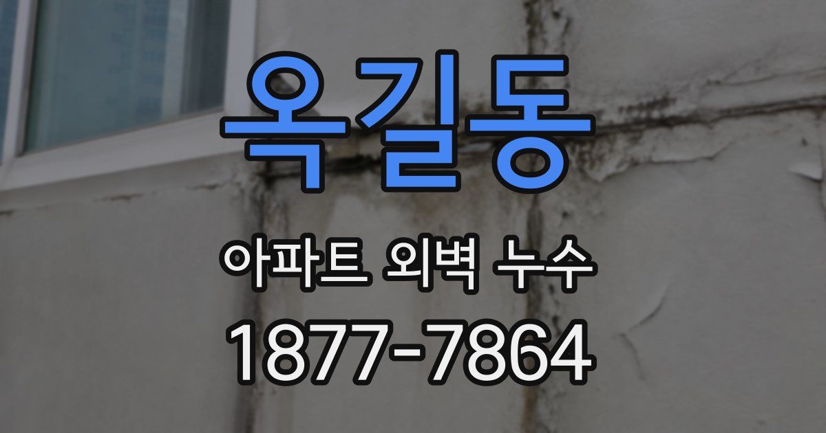 옥길동 아파트 외벽 누수
