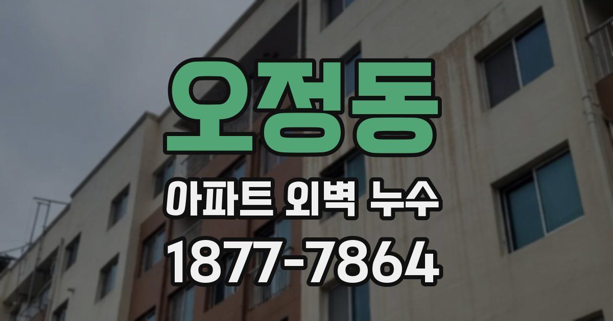 오정동 아파트 외벽 누수