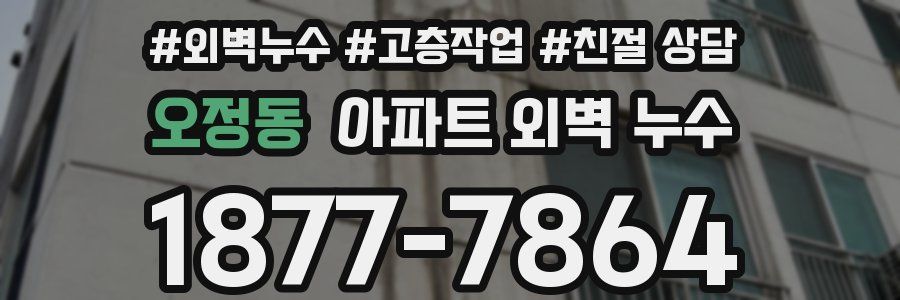 오정동 아파트 외벽 누수