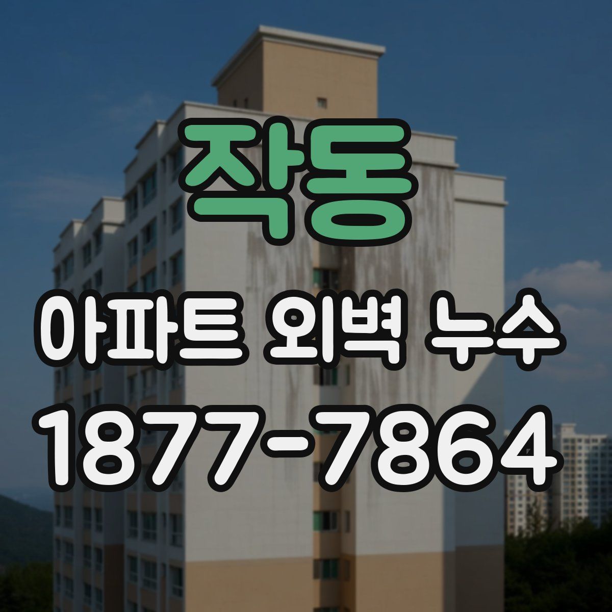 작동 아파트 외벽 누수