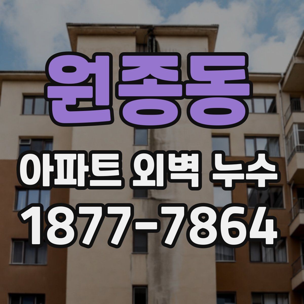 원종동 아파트 외벽 누수 초기 대응부터 공사까지 한눈에