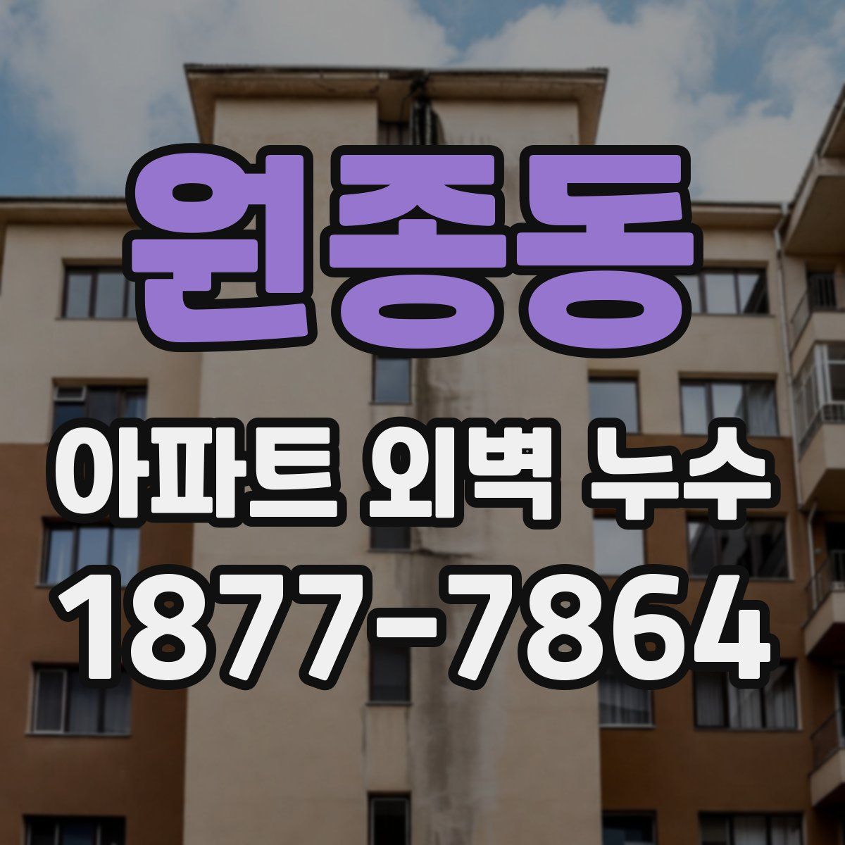 원종동 아파트 외벽 누수