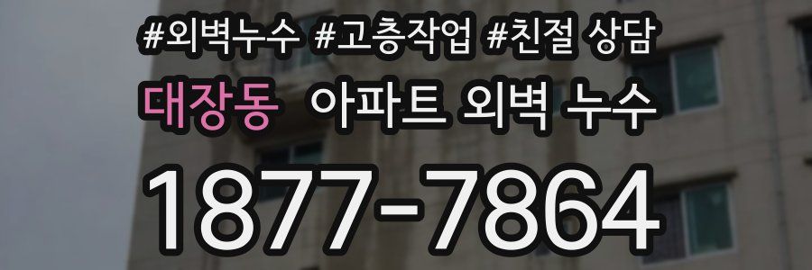 대장동 아파트 외벽 누수