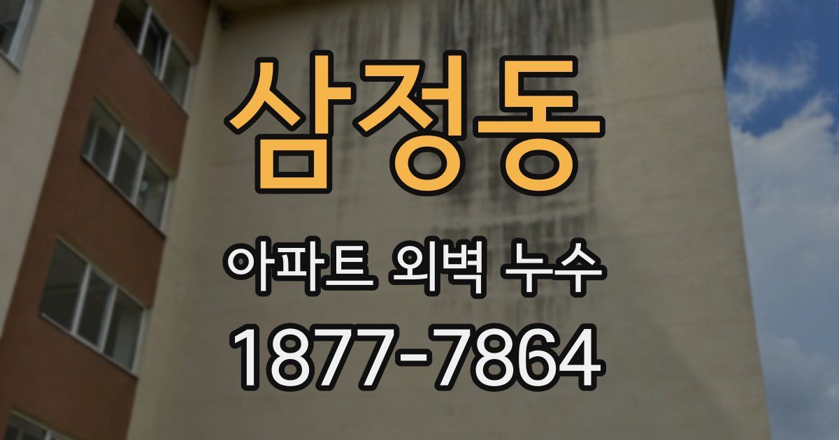 삼정동 아파트 외벽 누수