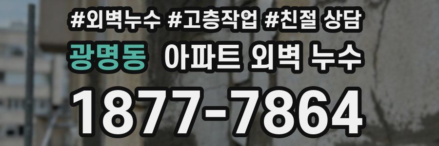 광명동 아파트 외벽 누수
