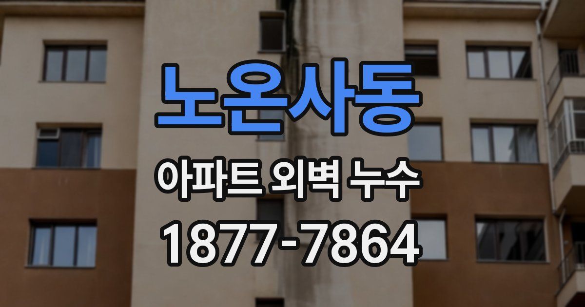 노온사동 아파트 외벽 누수
