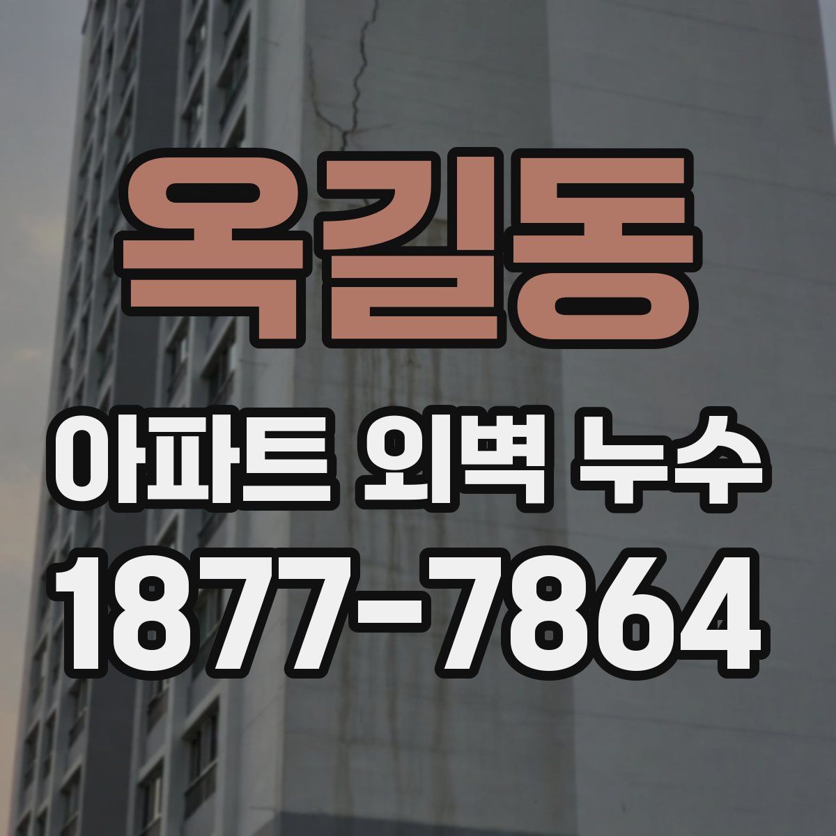 옥길동 아파트 외벽 누수