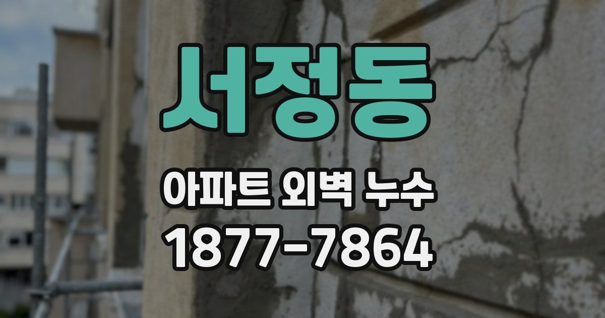 서정동 아파트 외벽 누수
