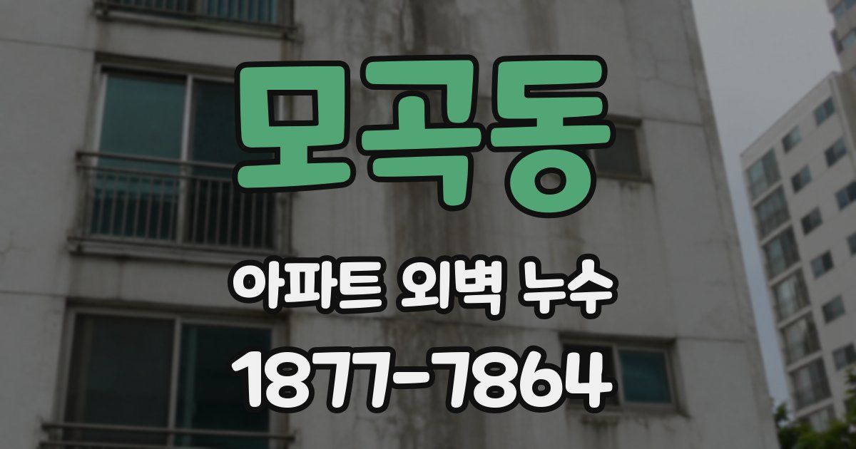 모곡동 아파트 외벽 누수