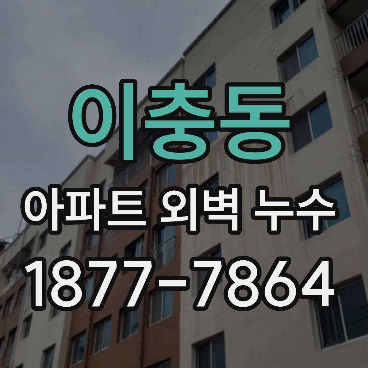 이충동 아파트 외벽 누수