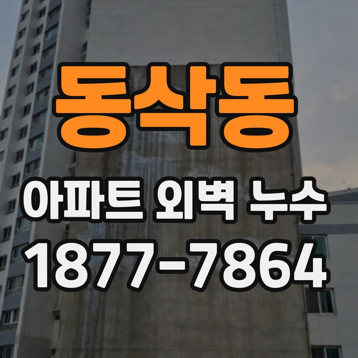 동삭동 아파트 외벽 누수